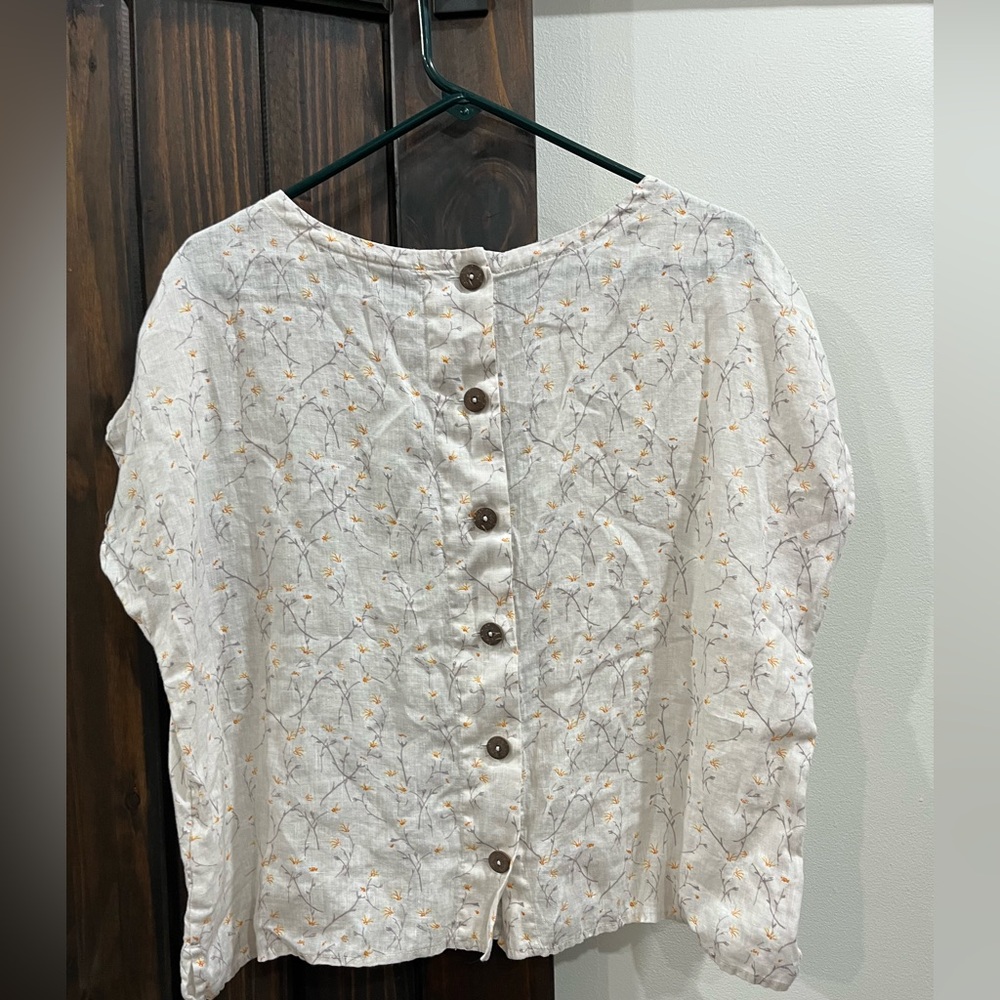 Cynthia Rowley 💯 linen top bottom down back medium excellent condition